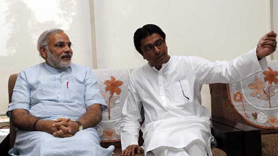 Raj Thackeray with Modi