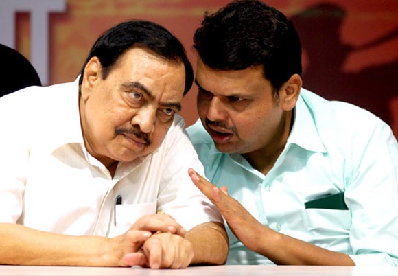 Khadse with Fadnavis