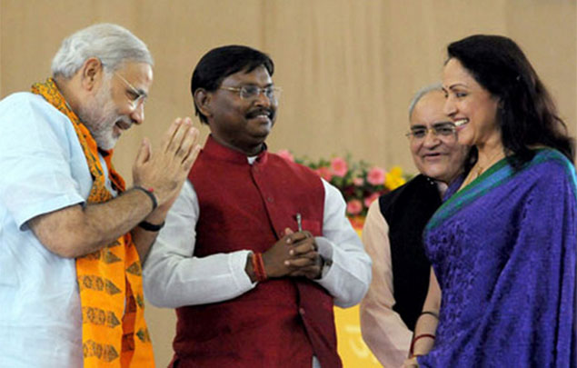 Hema Malini with PM Modi