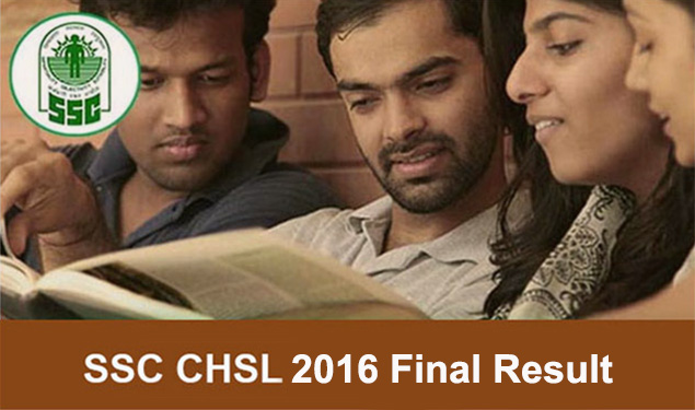 SSC CHSL 2016 Final Result