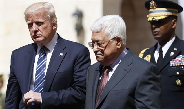 Mahmud Abbas with Trump