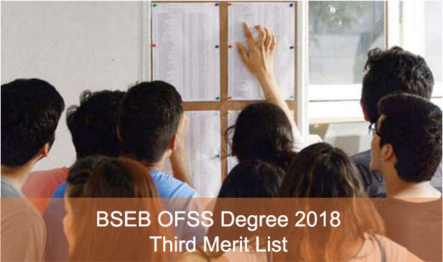 BSEB OFSS Degree 3rd List 2018