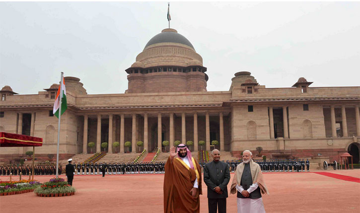 Saudi Crown Prince at Rashtrapati Bhavan
