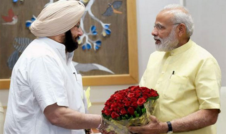 Amarinder Singh with PM Modi