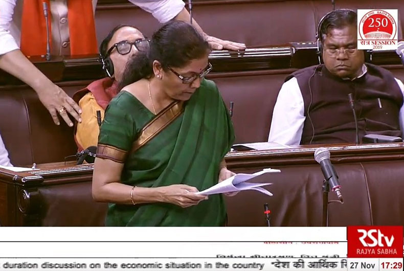 Nirmala Sitharam Rajya Sabha Debate