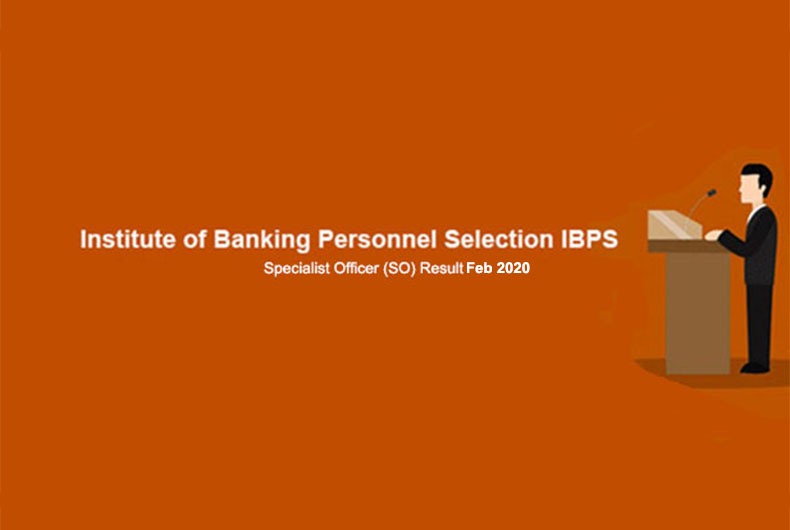 IBPS SO Main result 2020