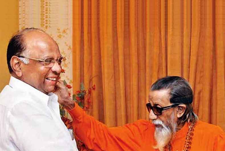 Sharad Pawar with Bal Thackeray