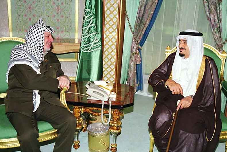 King Fahd with Yasser Arafat