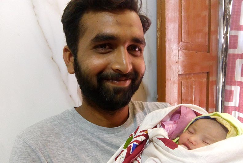 Baby shares birthday with parents