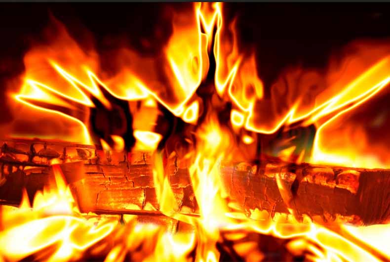 Refugee Camp Fire