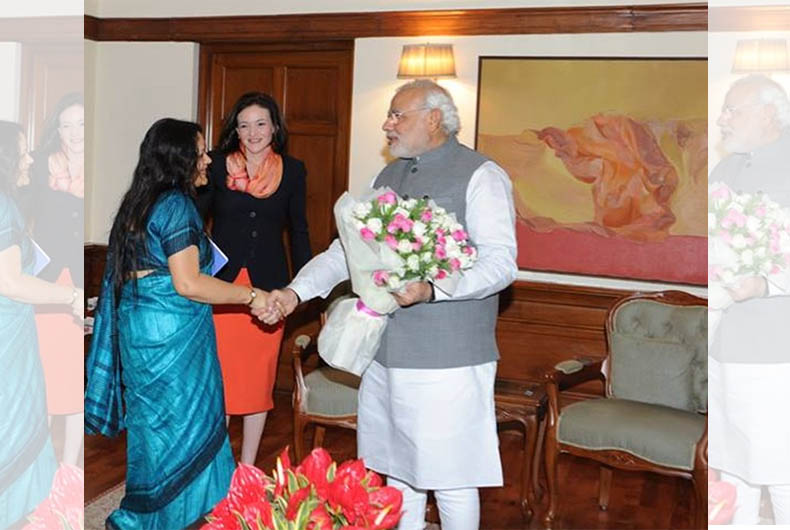 Modi with Ankhi Das