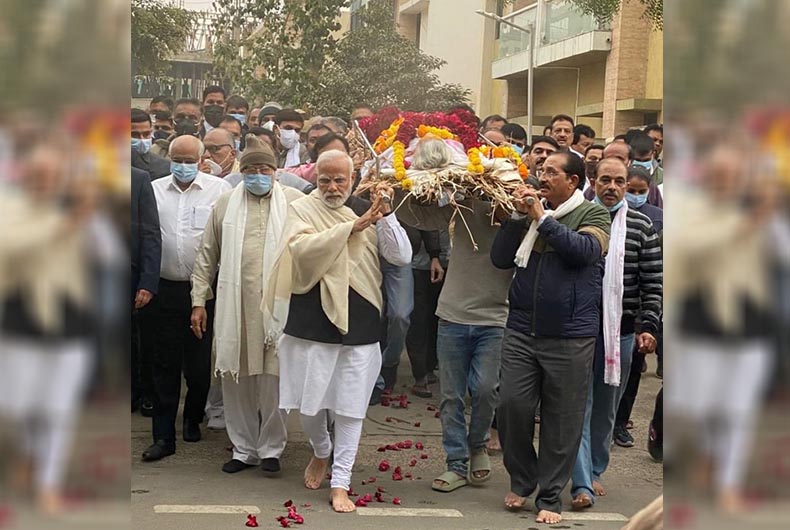 Hiraben Modi Last Rites