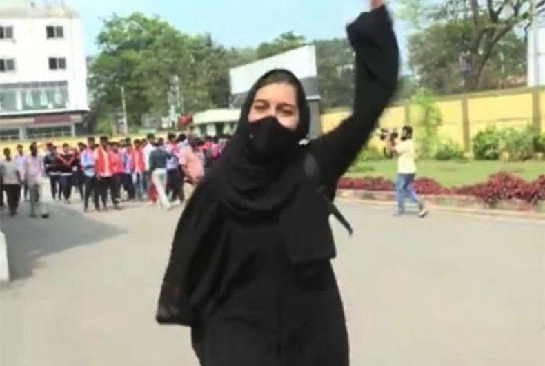 Muslim Girl Students Fighting for Hijab