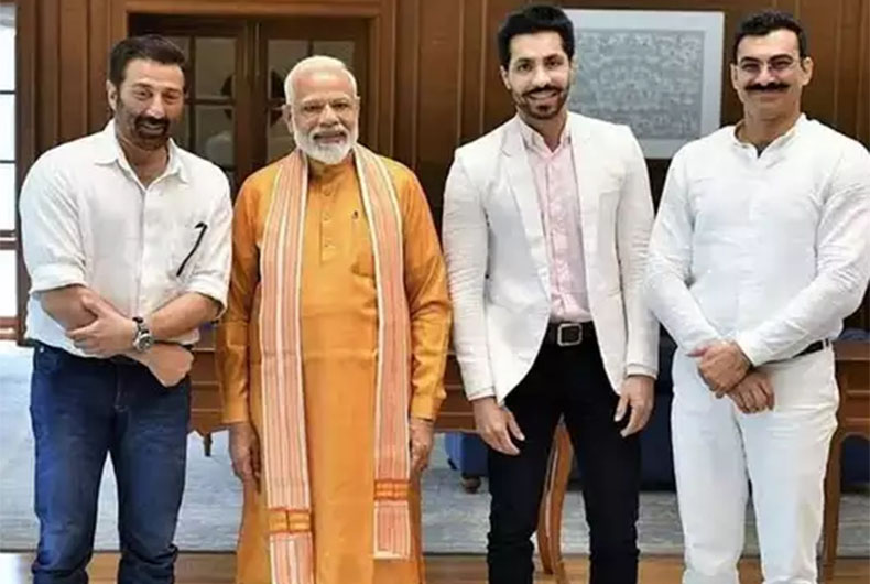Deep Sidhu with Deol and Modi