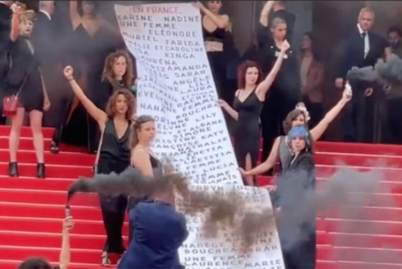 Protest at Cannes