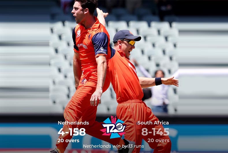 Netherlands defeats South Africa in biggest upset of ICC T20 World Cup 2022