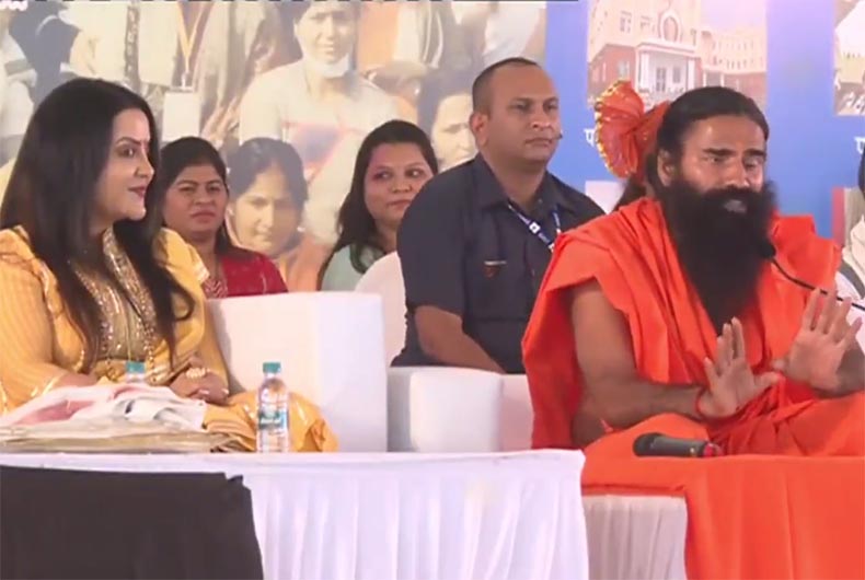 Amruta Fadnavis watching, Ramdev says women look good even without clothes