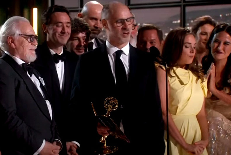 'Succession' showrunner takes dig at Charles in Emmys acceptance speech