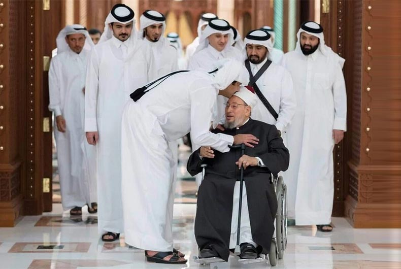 Yusuf Qaradawi with Qatar Rulers
