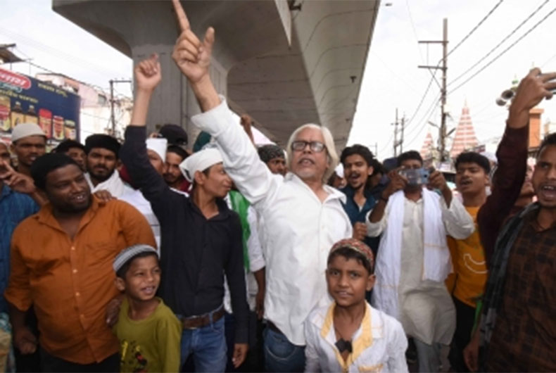 Watch: Slogans praising Atiq Ahmed outside Patna Jama Masjid