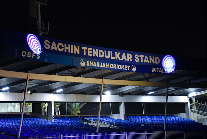 Sharjah Cricket Stadium West Stand named after Sachin Tendulkar