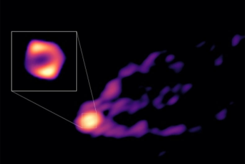In a first, Astronomers detect direct image of black hole expelling a powerful jet