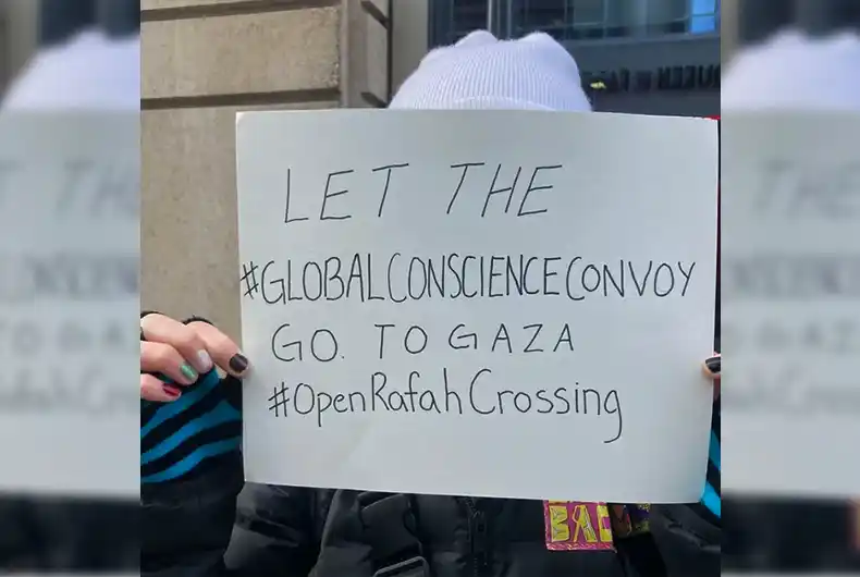 Activists ask Egypt to allow 'Global Conscience Convoy' enter Gaza