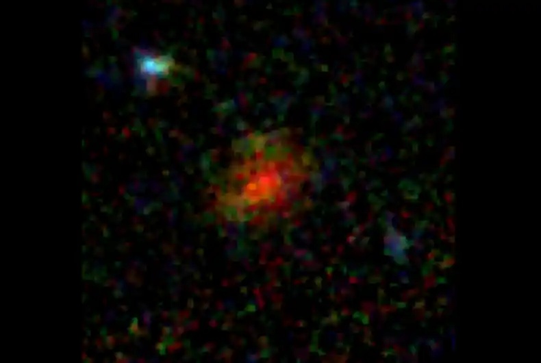 First seen by ground-based telescopes, ghostlike dusty galaxy reappears in JWST image