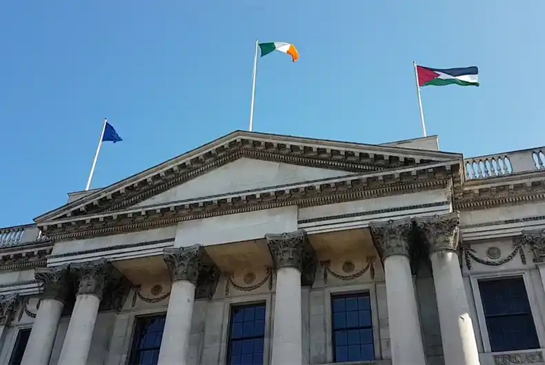 Palestinian Flag hoisted on Dublin City Council building in solidarity