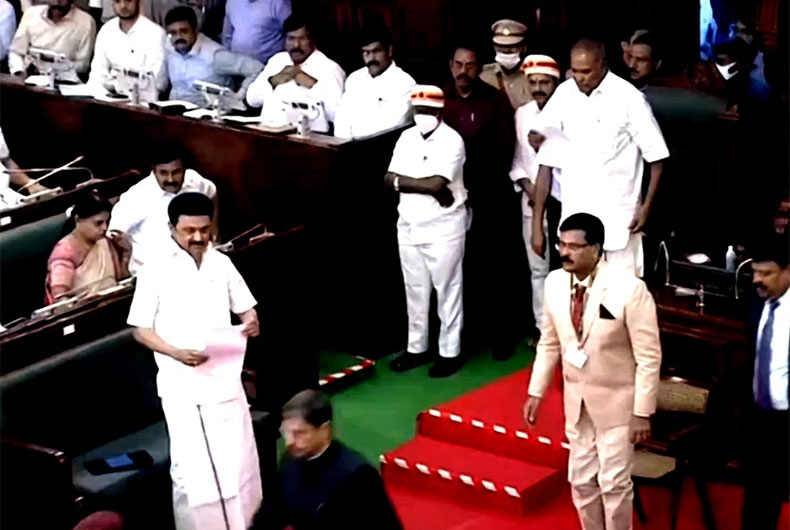 TN Governor, accused of working against Assembly Traditions, walks out
