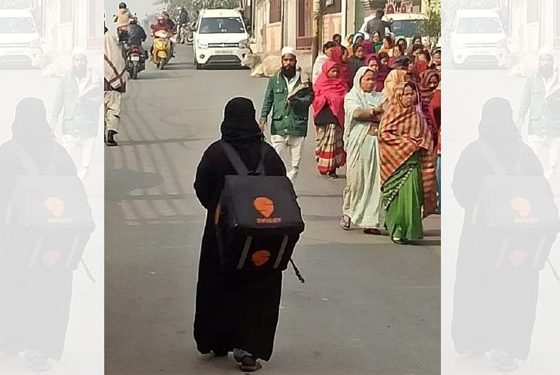 Burqa clad woman with backpack: How a pic is changing her life?