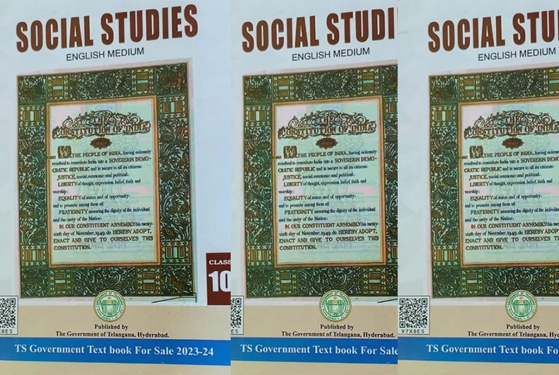 Outrage as 'Secular', 'Socialist' miss from Preamble in Telangana textbook