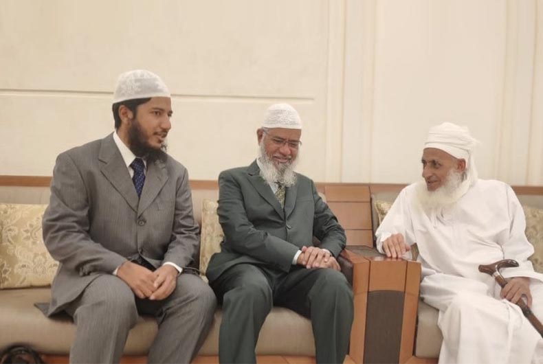 Zakir Naik with son Farik Zakir Naik