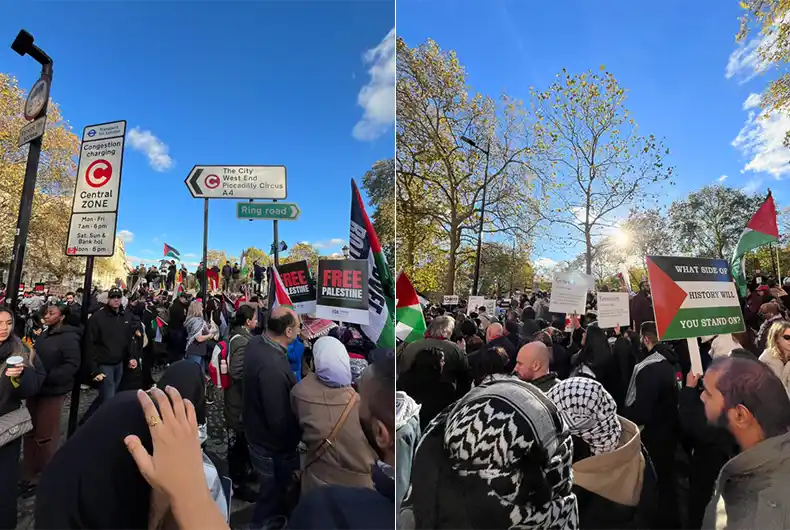 London, other parts of Europe reverberate with ‘Free Palestine’ slogans