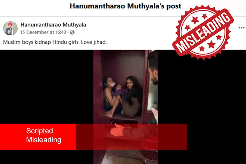 Fact Check: Video of crying Hindu girls rescued from Muslim scripted