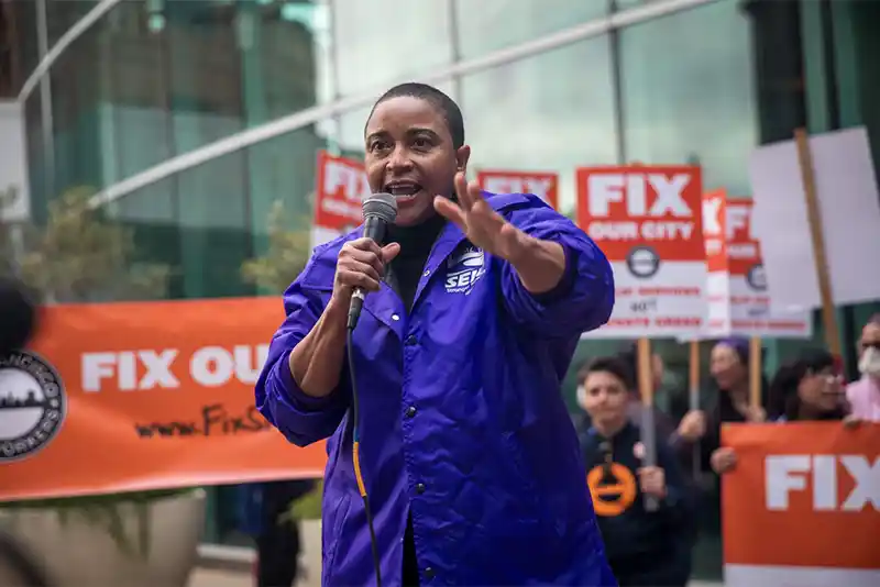 San Francisco: Hundreds rallied against outsourcing at SF General Hospital 