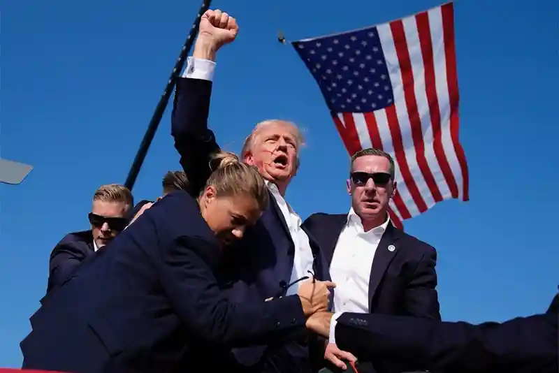 Watch: Assassination attempt on Donald Trump, ex-U.S. President seen in blood