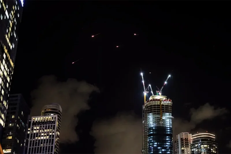 Huge crater near Mossad HQ in Tel Aviv as Iran fires barrage of missiles on Israel