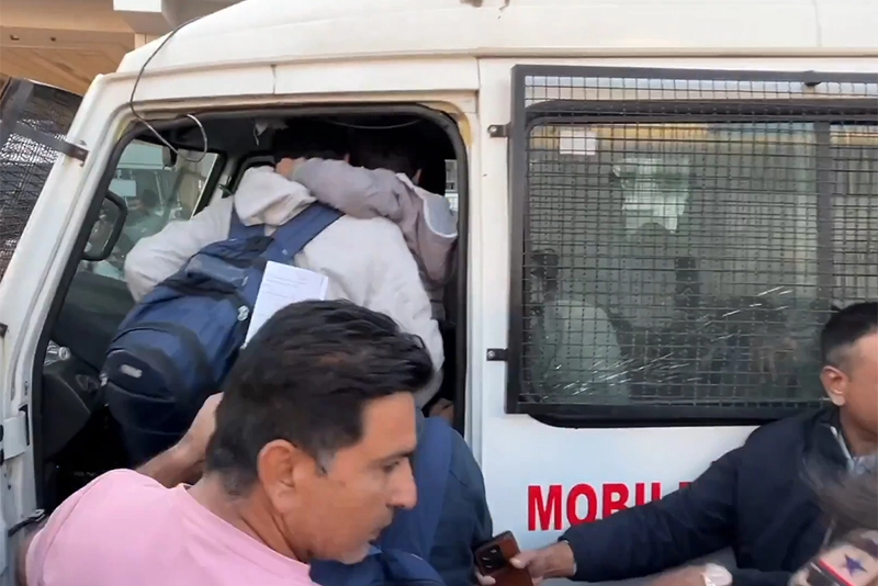 Chaos at Ahmedabad Airport as Guajaratis deported from U.S. arrive