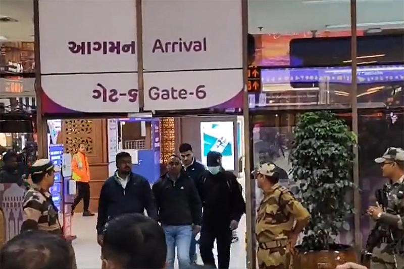 Chaos at Ahmedabad Airport as Guajaratis deported from U.S. arrive