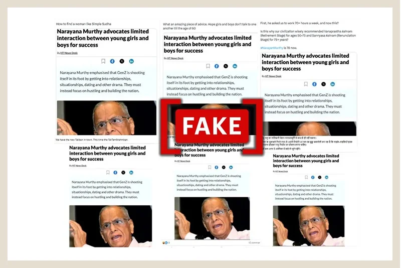 Fact Check: Narayana Murthy's advice to young girls, boys which actually is not
