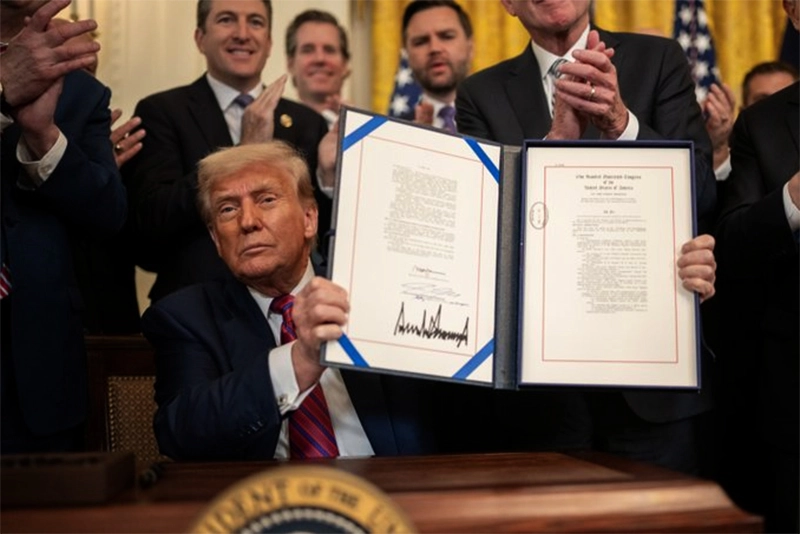 Trump Signs GENIUS Act; Market Euphoric, Critics Skeptical