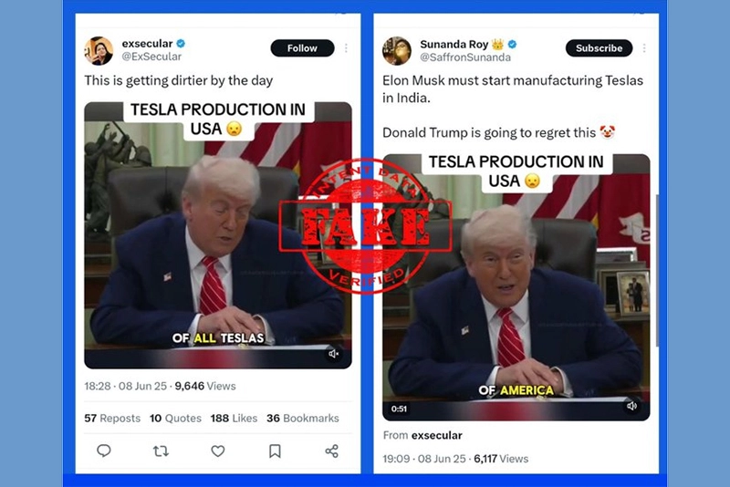 Trump bans Tesla production in U.S.? Video claiming so is fake
