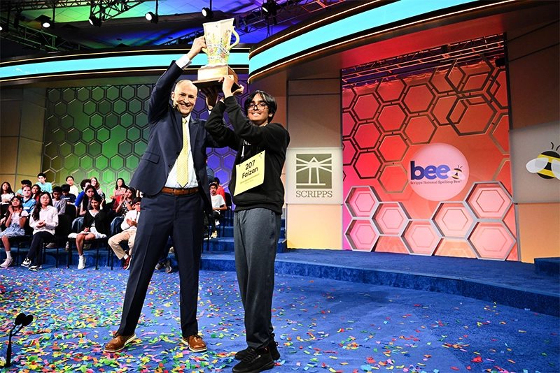 Indian-American Faizan Zaki declared 2025 Scripps Spelling Bee Champion