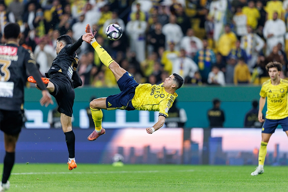 Cristiano Ronaldo’s bicycle kick goal glitters as Al Nassr trounces Al Khaleej