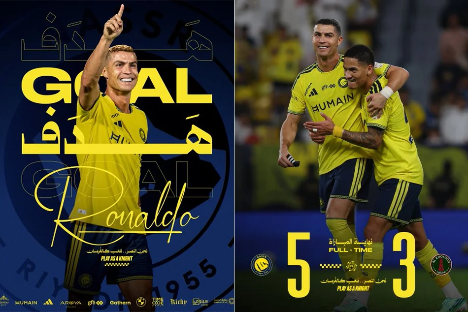 With Ronaldo’s Treble, Al-Nassr Trounce Al Kholood in Latest SPL Match