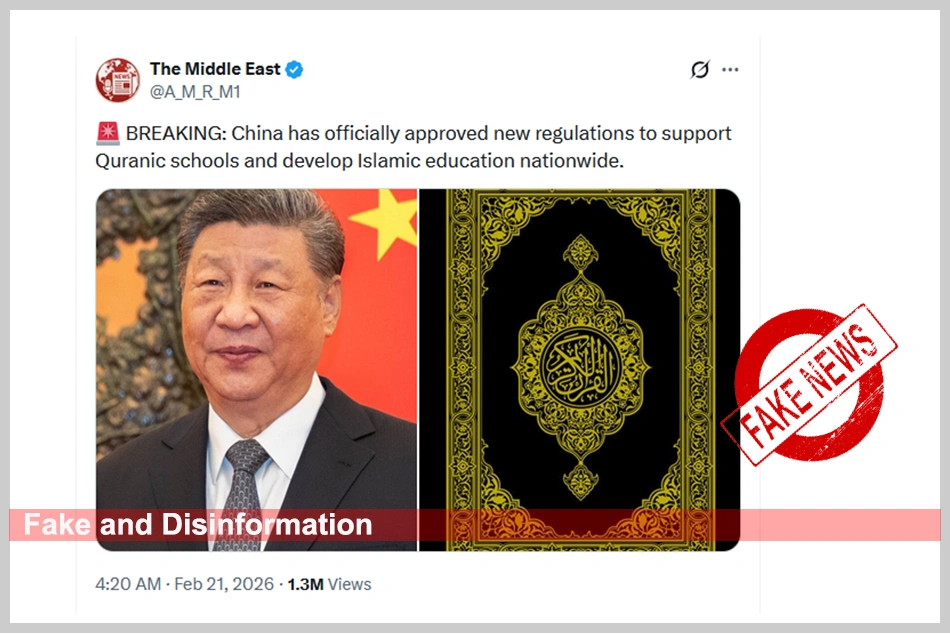Fact Check: News claiming China’s approval to Quranic Education is fake
