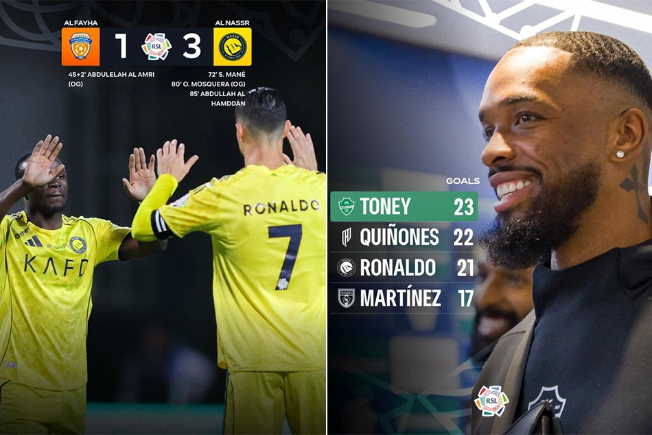 SPL 25/26 MW24: Al-Nassr rocks, but Ronaldo further down in Top Scorers List