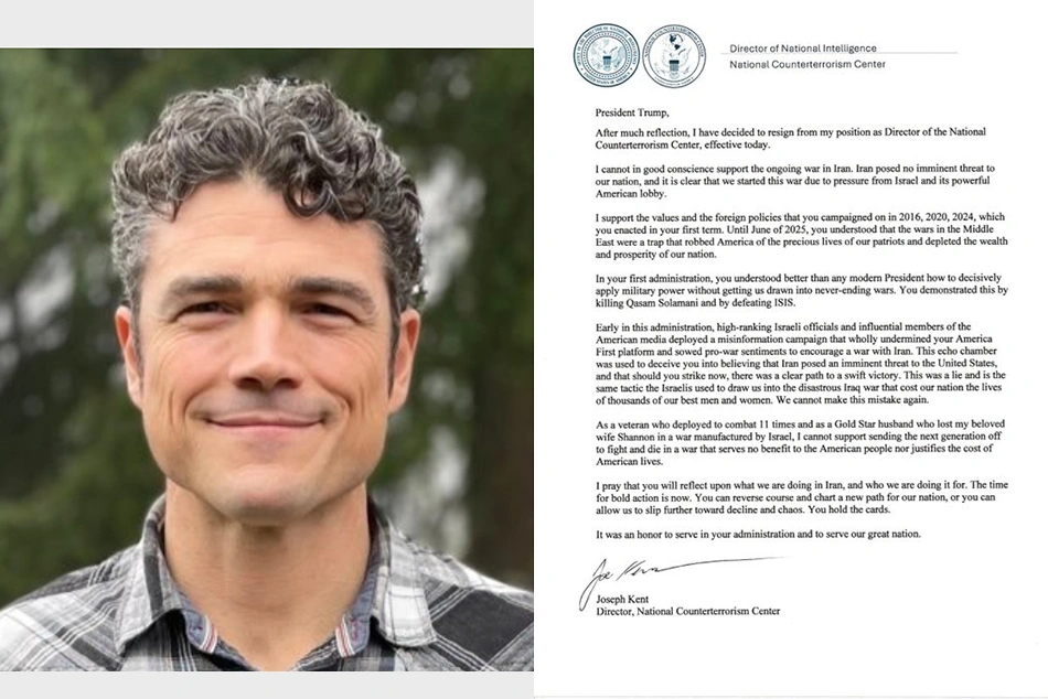 Trump's top official says Israel dragged US into war with Iran, quits