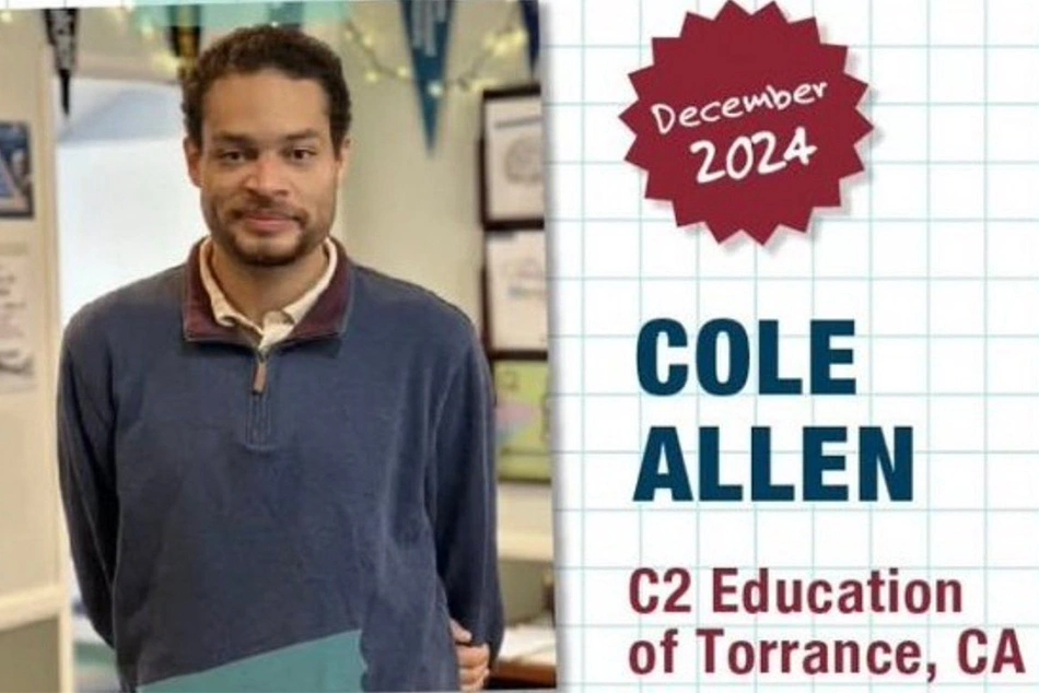 Cole Allen, WH Correspondents' Dinner Shooter, is Award Winning Teacher